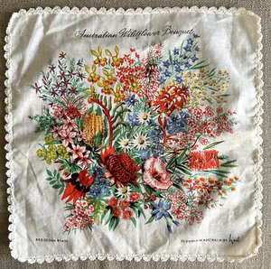 Australian Wildflower Bandana Handkerchief Cotton Designed in Australia by Heil - Picture 1 of 5