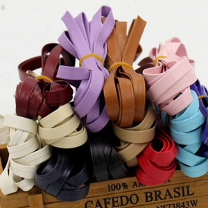 3 Meters Faux Leather Binding Tape 10mm Wide PU Ribbon DIY Trimming Sewing Craft - Picture 1 of 26