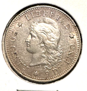 Argentina 1883/2 20 centavos KM 27 AU - Picture 1 of 2