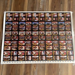 1992 Maxx Black Texaco Davey Allison NASCAR Uncut Sheet Of 100 " Extremely Rare" - Picture 1 of 10