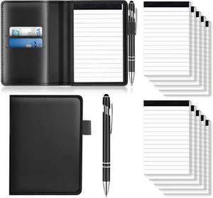 Note Pads 3X5, 12 Pack Small Notepads 3X5 Holder Set, Mini Pocket PU Leather - Picture 1 of 12