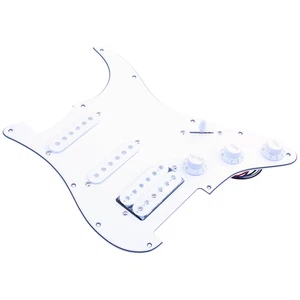 ST Guitar Pickups Switch Loaded Pickguard SSH 3ply Ceramic Magnet White A - Picture 1 of 4