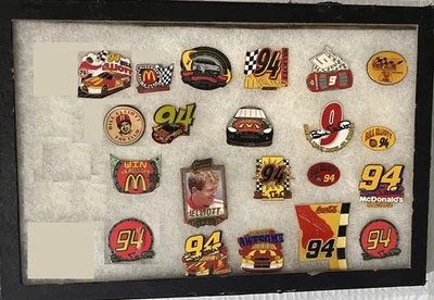 Bill Elliott #94 NASCAR Vintage Años 90 21 Pin Lote McDonald's Mac Tonight Fan Club Foto 1 de 3