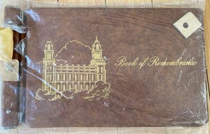 Vtg LDS Book of Remembrance NEW/Sealed Genealogy Binder Brown & Gold Temple - Picture 1 of 6