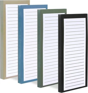 4 Stück Magnetische Notizblöcke für Kühlschrank Einkaufsliste Magnetblock, 50 Blatt/Block - Bild 1 von 3