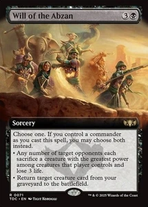 MTG - (Extended Art) WILL OF THE ABZAN - Tarkir Dragonstorm Com (R) - Picture 1 of 2