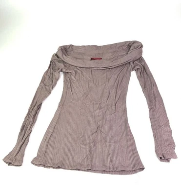 Suéter BKE Hombro Descubierto Tejido Malva Pullover Para Mujer Talla S Foto 1 de 4