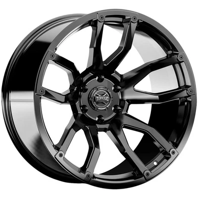 Torque TW403C Impact 22x11 8x180 -25mm Gloss Black Wheel Rim 22" Inch Foto 1 de 4