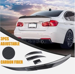 For Car Sedan Universal Gloss Black Adjustable Rear Trunk Spoiler Lip Tail Wing - Bild 1 von 5