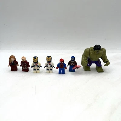 LEGO Marvel Super Heroes Avengers Minifigure Lot Captain America Iron Man Hulk - Image 1 of 4