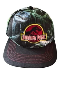 Jurassic Park World Universal Studios Raptor Dinosaur Snapback Cap Hat One Size - Picture 1 of 4