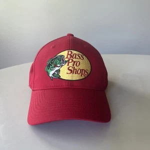 Bass Pro Shops SnapBack Mütze rot bestickt Angeln Einheitsgröße - Bild 1 von 7