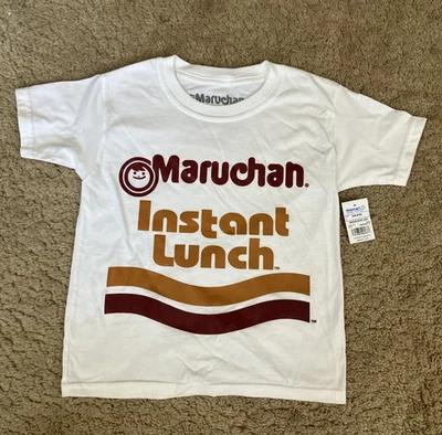 Camiseta Maruchan Niños Blanca Manga Corta Almuerzo Instantáneo Camiseta X-Pequeña (4-5) Foto 1 de 2