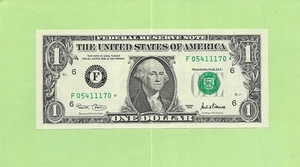2001* ..UNCIRC $1  F 0541 1170 *  .... 2001 $1  F-*       STAR NOTE      FRN - Picture 1 of 2
