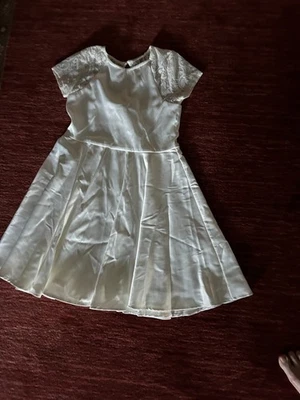 NUEVO Vestido Blanco Niña Calvin Klein con Encaje Mangas Cortas Talla 16 Foto 1 de 3