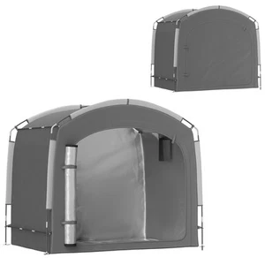 Outsunny Bike Storage Tent Shed with Carry Bag for 3-4 Bikes, Gray - Picture 1 of 11