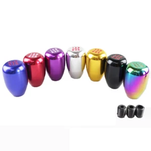Universal 5 Speed CNC Aluminum Billet Manual Car Gear Shift Knob Shifter Lever - Picture 1 of 3