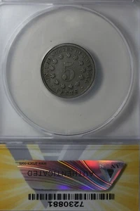 1870 .05 ANACS VF 25 SHIELD Shield Nickel, First Nickels - Picture 1 of 2