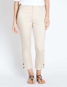 ROCKMANS - Womens Jeans - Beige Ankle Length - Cotton Pants - Casual Fashion
