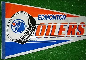 Older Edmonton Oilers Pennant 30" NHL Hockey 1989 - Excellent Ships Fast - Picture 1 of 2