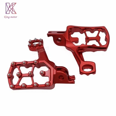 For Honda CRF250R CRF250X CRF450R 2004 05-2022 Footpeg Footrest CNC Pedals Pads - Image 1 of 4