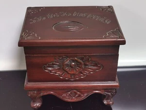 Caja de madera grande y pesada vintage Etrog Judaica Israel Tierra Santa tallada a mano - Imagen 1 de 11