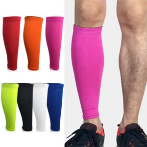 Calze uomo supporto inferiore scaldamuscoli sport gambe manica basket corsa - Foto 1 di 9
