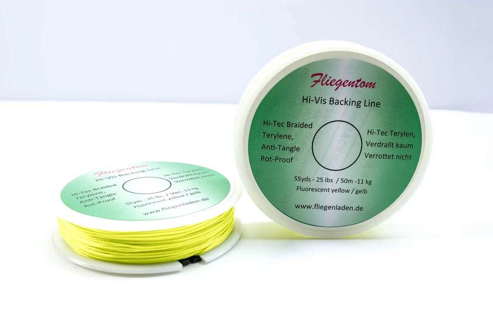 Fliegentom Backing 50m/ 11kg - 25lbs  (20lbs) Giallo Fluo - Immagine 1 di 1