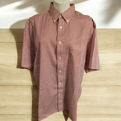 Daniel Cremieux Collection Red Striped Button Down Shirt Mens Sz XL - Image 1 of 4