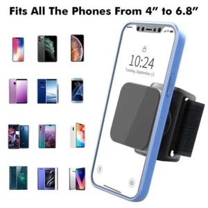 Sport Phone Wristband Removable Running Hiking Armband Magnetic Cellphone Holder - Photo 1 sur 8
