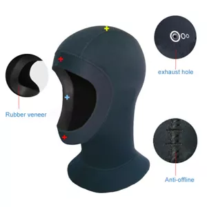 Tapa de buceo de neopreno de 5 mm para buceo submarino deportes de agua fría mantener la capucha de calentamiento - Imagen 1 de 5