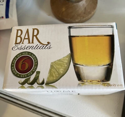 Juego de 6 BAR ESSENTIALS 2 oz. Gafas transparentes HOME ESSENTIALS & BEYOND Foto 1 de 4
