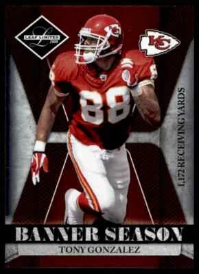 2008 LEAF LIMITED BANNER SEASON TONY GONZALEZ 680/999 KANSAS CITY CHIEFS #BSM-23 - Image 1 of 2