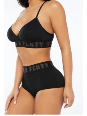 New Women’s Savage Fenty-Forever Savage Booty Short Black/gold Size Small - Image 1 of 4