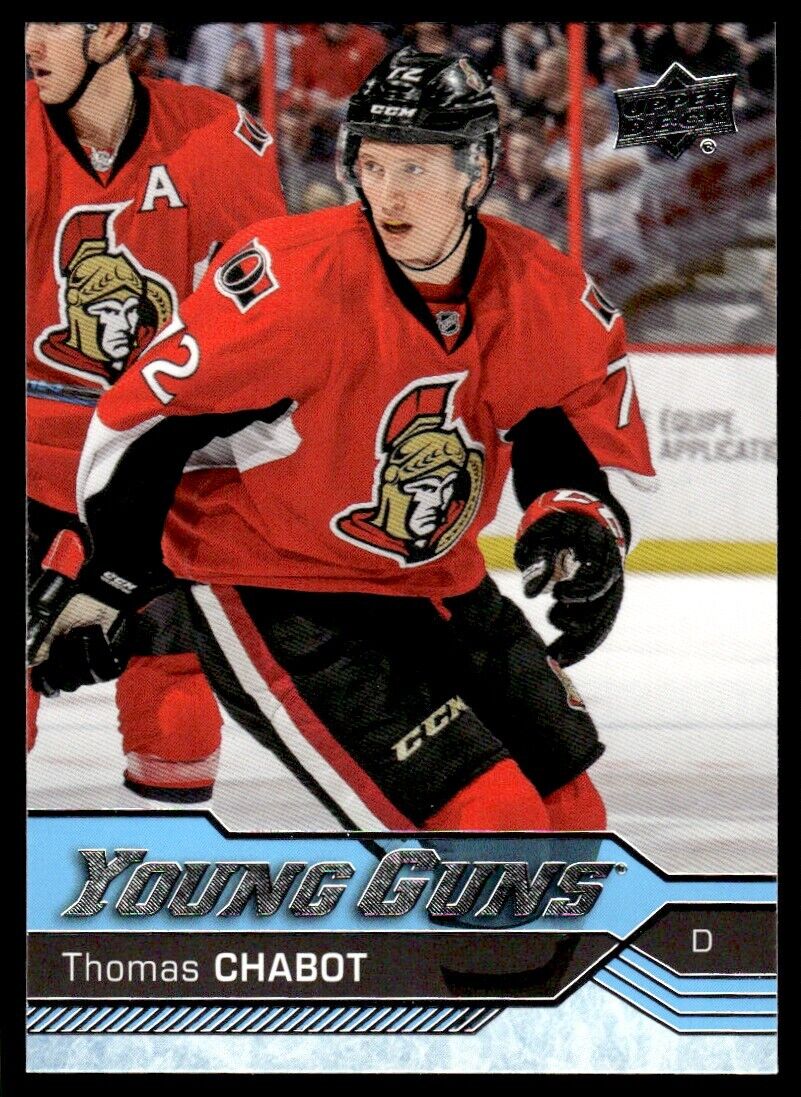 2016-17 Upper Deck Young Guns Thomas Chabot Rookie Ottawa Senators #488