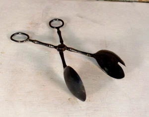 Pinze Insalata Vintage Landes EP Zinco Placcate Argento Made in Italy - Foto 1 di 6