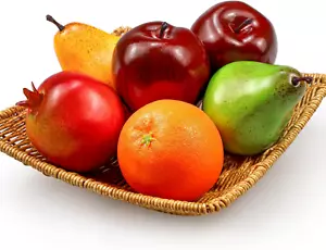 6 Pcs Artificial Fruit Pack, Artificial Delicious Fruits Lifelike Pears for Deco - Picture 1 of 12