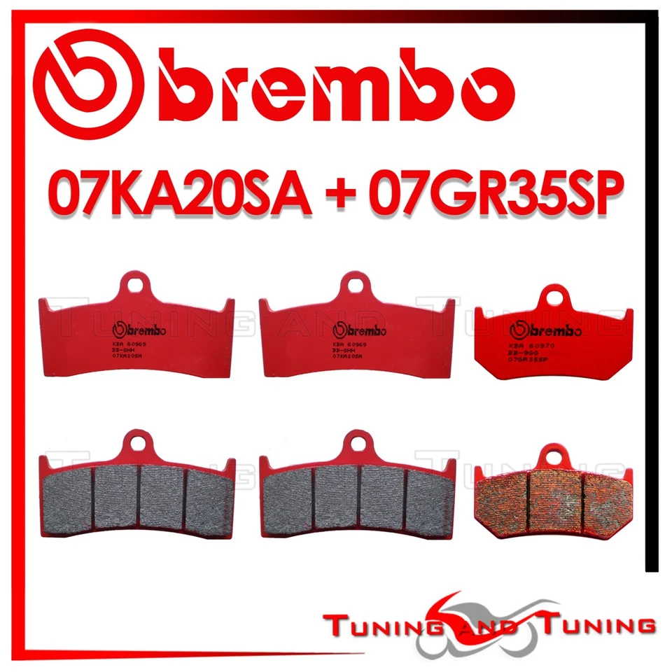 Pastiglie Freno BREMBO Ant. SA + Post. SP PER MV AGUSTA BRUTALE S 750 2003 2004 - Imagen 1 de 1