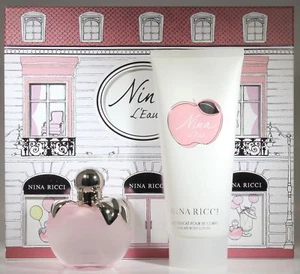 Nina L'Eau by Nina Ricci 2 Pcs Set 2.7 oz EDT Spray+6.7oz Body Lotion for Women - Picture 1 of 1