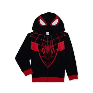 NEW MARVEL SPIDERMAN  COSTUME  FULL ZIP COSPLAY  HOODIE YOUTH BOYS SZ S, XL - Picture 1 of 2