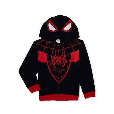 NEW MARVEL SPIDERMAN  COSTUME  FULL ZIP COSPLAY  HOODIE YOUTH BOYS SZ S, XL - Image 1 of 2