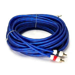 Cables RCA retorcidos de 2 canales de 20 pies recubiertos 20' OFC - Imagen 1 de 5