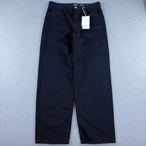 COS Damen High Rise Tapered Knöchellang Wide Leg Schwarz Jeans Barrel Größe 32 - Bild 1 von 9