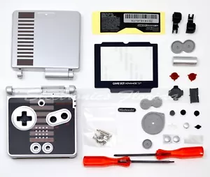 GBA SP Game Boy Advance SP Replacement Housing Shell Screen Lens (RETRO NES) - Picture 1 of 4