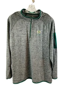 Colosseum men's COLORADO STATE Rams gray quarter zip size XXL shirt jacket - Picture 1 of 9