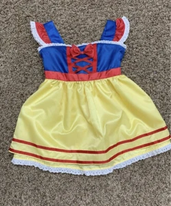 Girls Snow Princess Play Dress Up Pinafore Costume- Ajustable Sizing Handmade - Picture 1 of 11