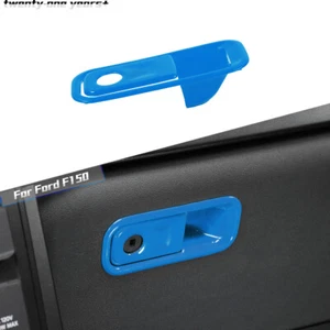 Co-pilot Storage Box Handle Cover Trim Frame For Ford F150 2021-2022 Light Blue - Foto 1 di 9