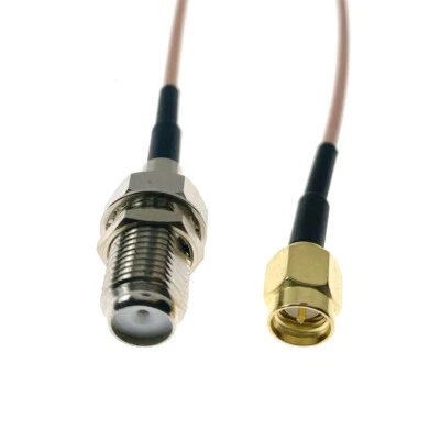 Cable RG316 SMA Male to F Female Jack Bulkhead Crimp RF Connector Coaxial Coax - Image 1 of 4