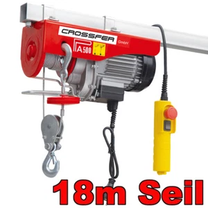 Elektrische Seilwinde Seilhebezug CROSSFER PA500A-18M 500Kg Kran Winde Hebezeug - Bild 1 von 1