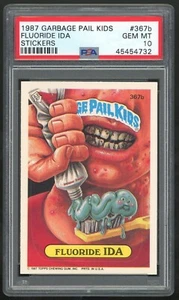 1987 Topps Garbage Pail Kids 9th Series #367b Fluoride Ida PSA 10 GEM MINT Os9 - Picture 1 of 2